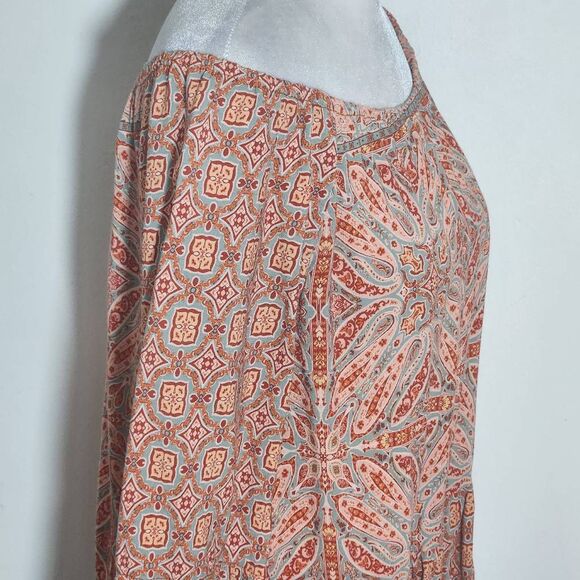 Sanctuary Off-the-Shoulder Pink Boho Cropped Blouse Size XS Cropped Peasant Top - Picture 5 of 9